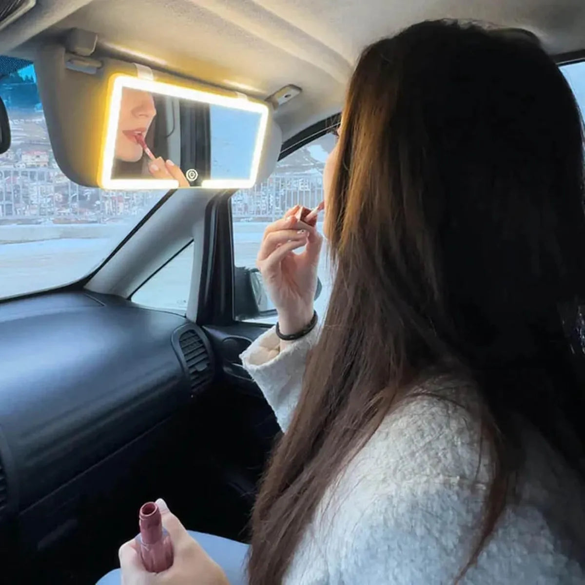 ESPEJO CON LUZ LED PARA VEHÍCULOS