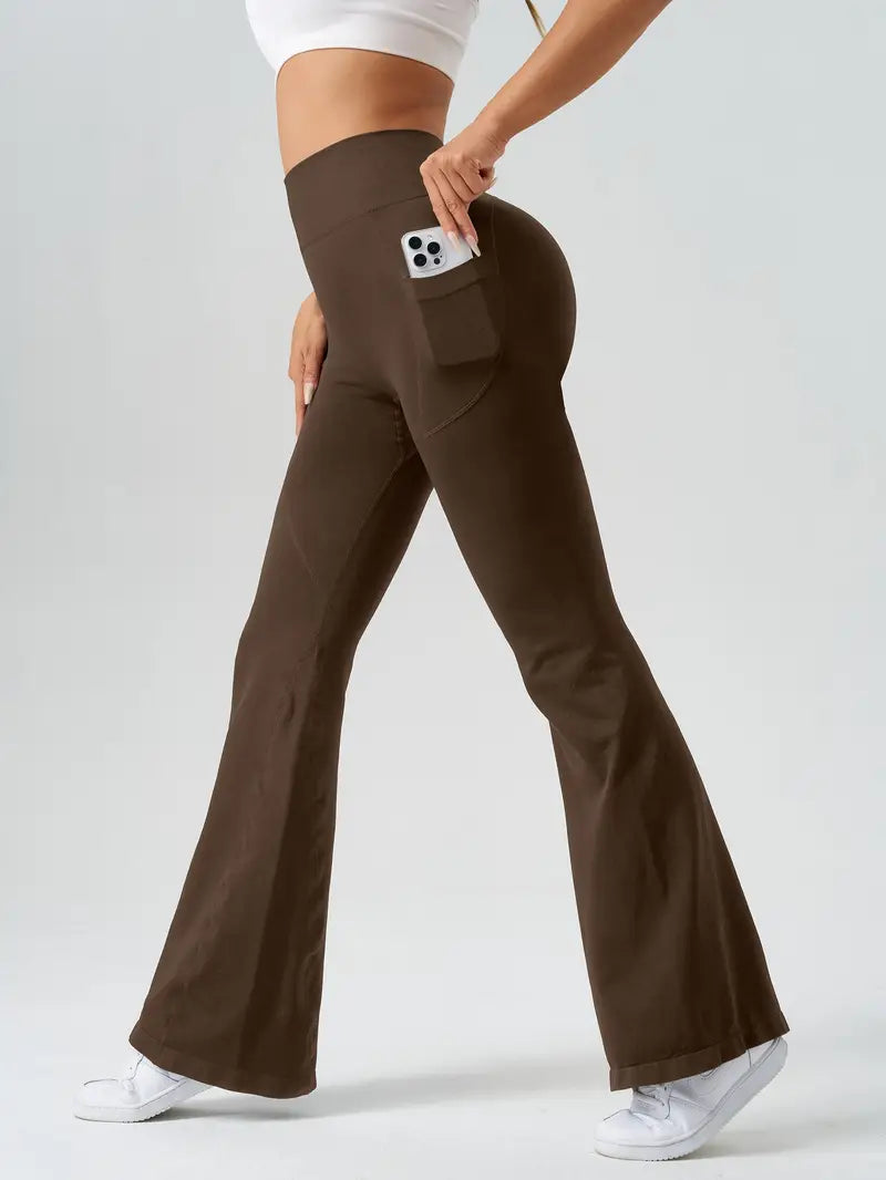LEGGINS ACAMPANADOS PARA MUJER CON BOLSILLOS