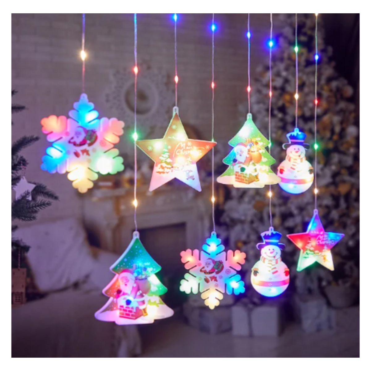 GUIRNALDA LED CON FIGURAS NAVIDEÑAS.