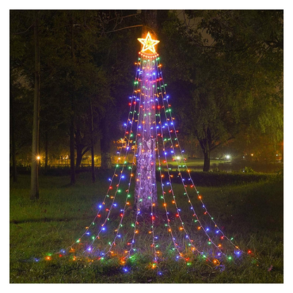 GUIRNALDA DE ÁRBOL NAVIDEÑO CON LUCES LED.