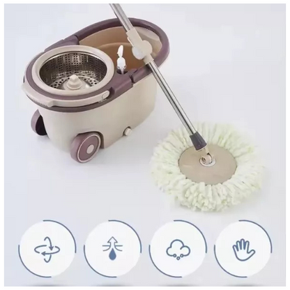 BALDE CON CENTRIFUGADO Y TRAPEADOR.