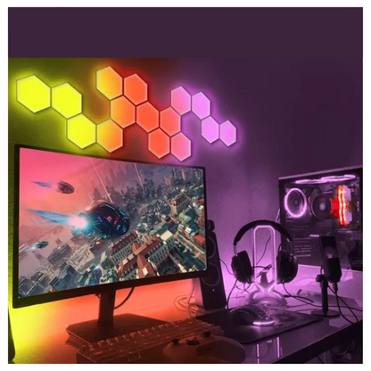 LUCES LED HEXAGONALES 5 MODOS.