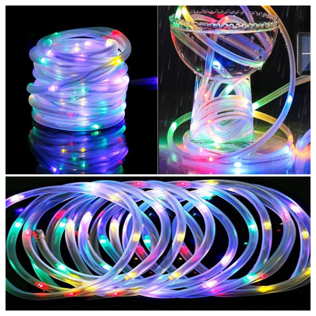 MANGUERA DE LUCES SOLAR LED 10 METROS.