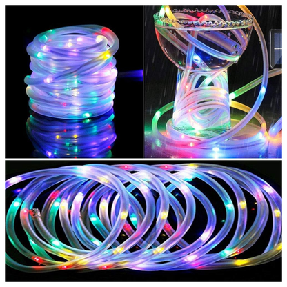 MANGUERA DE LUCES SOLAR LED 10 METROS.