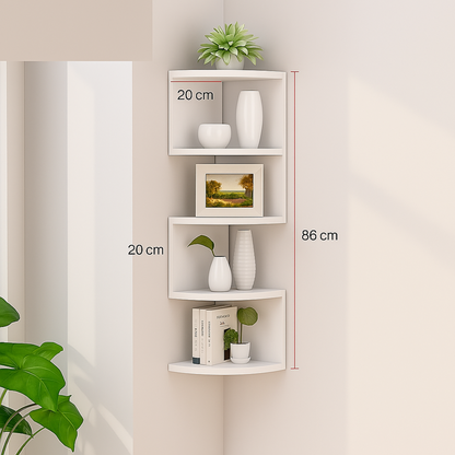 ESTANTE ESQUINERO FLOTANTE 5 NIVELES