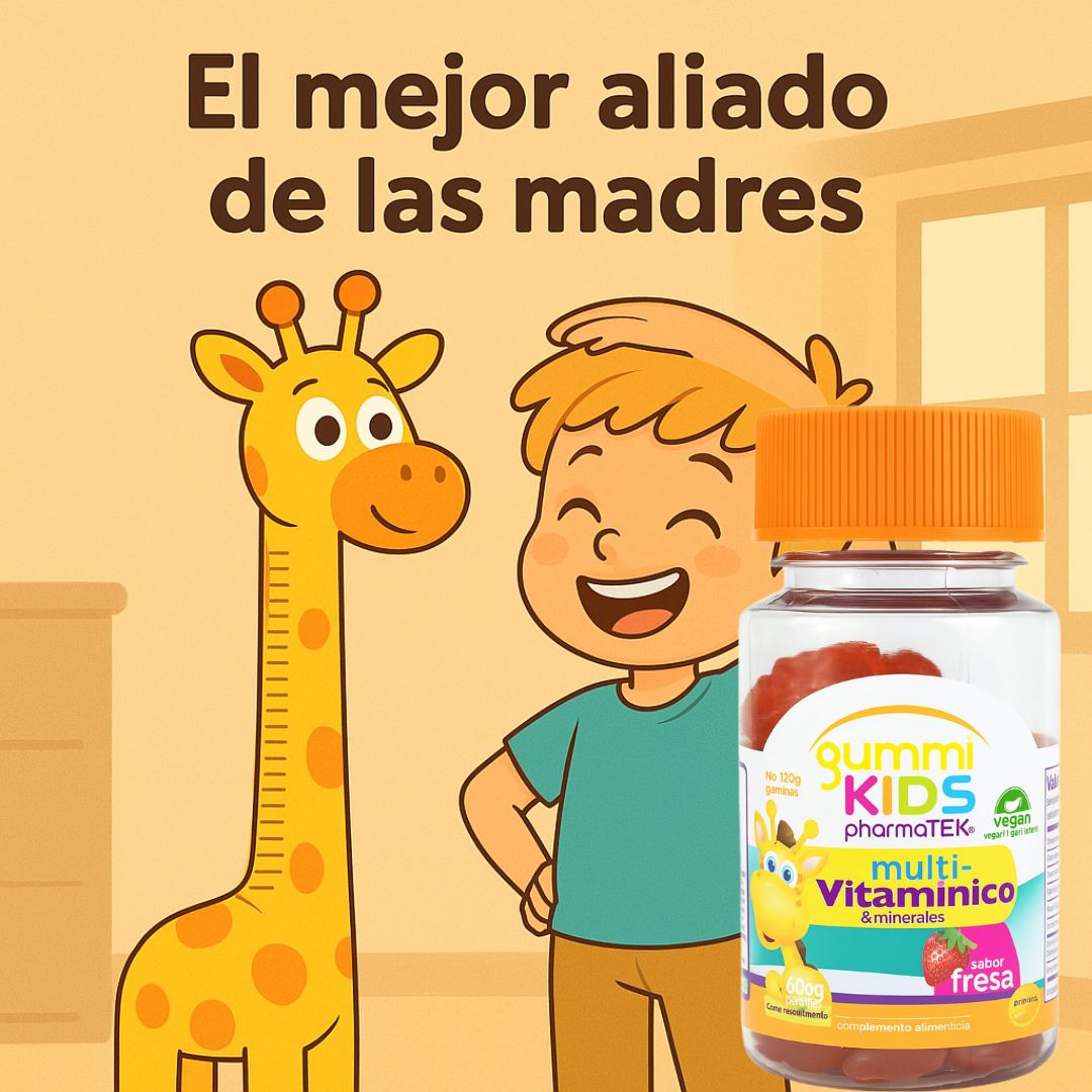 MULTIVITAMINAS EN GOMITAS, SABOR FRESA PARA NIÑOS