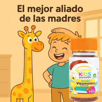 MULTIVITAMINAS EN GOMITAS, SABOR FRESA PARA NIÑOS