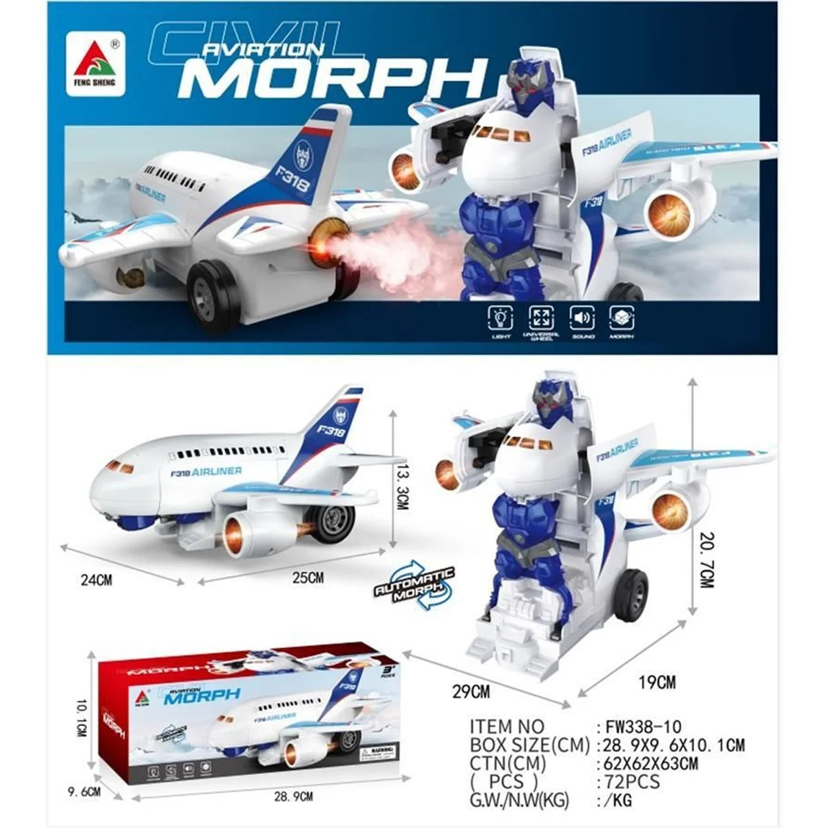 JUGUETE AVION TRANSFORMERS PARA NIÑOS