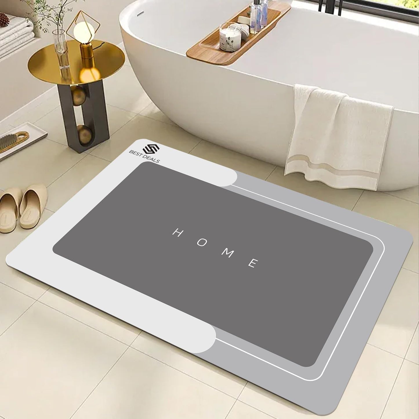 ALFOMBRA DE BAÑO ABSORBENTE Y ANTIDESLIZANTE.