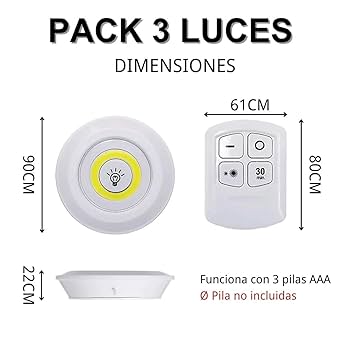 SET LUCES LED INALÁMBRICAS