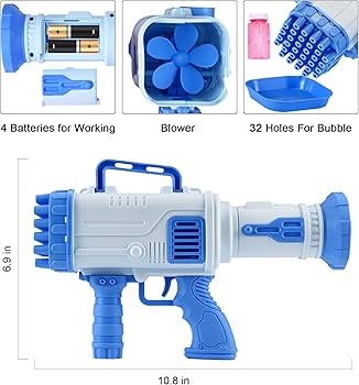 PISTOLA DE BURBUJAS PARA NIÑOS