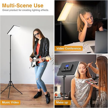 CUADRO DE LUZ LED 48CM CON TRIPODE DE 2.1M.