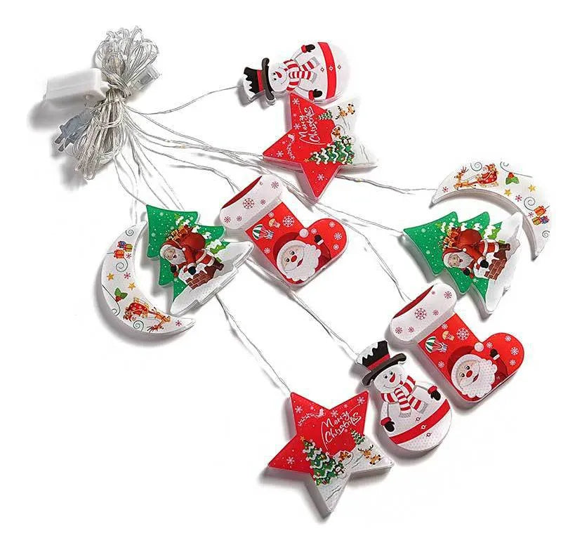 GUIRNALDA LED CON FIGURAS NAVIDEÑAS.