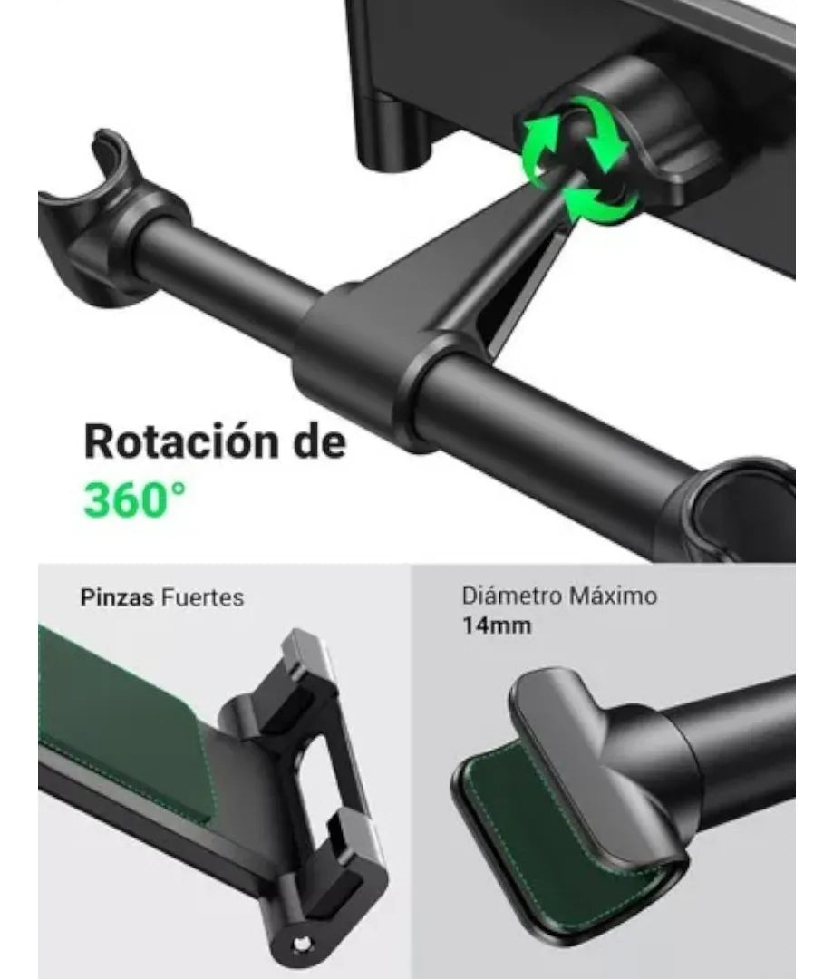 SOPORTE PARA CELULAR ASIENTO TRASERO DE AUTOMÓVIL.