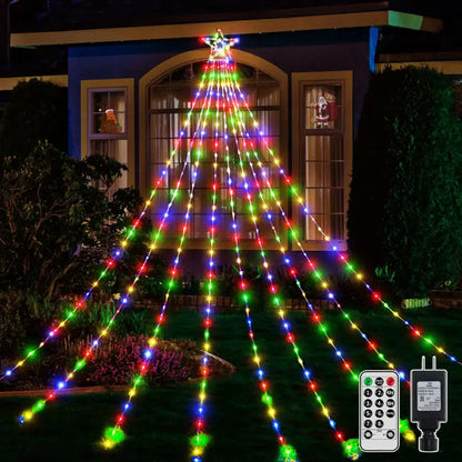 GUIRNALDA DE ÁRBOL NAVIDEÑO CON LUCES LED.